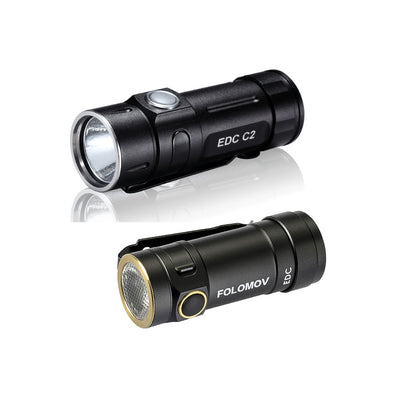LinkMejor C2 / EDC C2 Nichia E21A High CRI98 Compact EDC LED Flashlight With 14300 Battery Ulralight Pocket Clip Light Mini LED Torch EDC Survival Tools 3000K/5700K