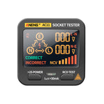 LinkMejor AC11 LED Screen Muti-function Socket Tester Phase Meter Phase Polarity Tester 0.1V~250V AC Voltage Measurement Zero/Fire Wire Identification