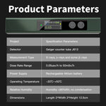 Geiger Counter Nuclear Radiation Dosimeter Portable Meter For X-Ray Gamma Beta Rays Rechargeable With High-Definition Display