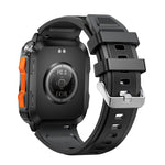 LinkMejor KT79 1.96inch HD Screen IPX8-3ATM Waterproof SOS Flashlight bluetooth Call Heart Rate Blood Pressure Blood Oxygen Monitor Sleep Monitoring Women's Health Multi-sport Modes Music Playback Smart Watch