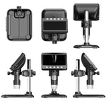 4.3 Inch Digital Microscope 50X-1000X Magnification 2 Million Pixel HD Camera 8 LED Lights Portable USB Rechargeable Industrial Inspection Tool