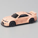 LinkMejor R02 1/64 2.4G RWD Drift RC Car Mini Race LED Light Radio Control High-Speed Motor On-Road Racing Vehicle Model Boys Gifts 60 Minutes Playing Time Toys