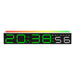 LinkMejor Light Table Clock LED Alarm Clock Speaker Display Colorful 3 Levels Brightness Dual Mode LED Lamp Strip Rhythm Pickup Design for Home Desktop