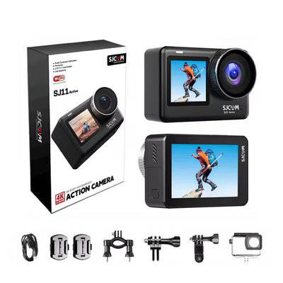 LinkMejor SJ11 Active Sport Action Camera 4K Waterproof 5G WiFi Active HDR Video 2.33inch Touch Screen 1.3inch LCD Action Cam Sport Camera