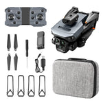 LinkMejor K6 MAX Upgrade Three Camera WiFi FPV with 4K ESC 3 Lens 360° Obstacle Avoidance Optical Flow Positioning Foldable RC Drone Quadcopter RTF