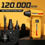 HFX-12 Violent Fan 120,000RPM 50m/s 5-Speed Brushless Turbo Fan 4000mAh x2 Type-C Rechargeable Dust Blower