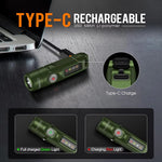 LinkMejor S15Pro 750LM LED Keychain Flashlight with Clip Magnet USB-C Rechargeable Mini EDC Pocket Light