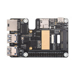 Raspberry Pi 5 PCIe Expansion Board to MiniPCIe 4G Gigabit Ethernet USB 3.2 Gen1 Adapter Board