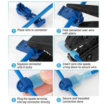 120pcs T-Tap Wire Connectors Self-Stripping Quick Splice Electrical Wire Terminals Insulated Male Quick Disconnect Spade Terminals Assortment Kit with Storage Case