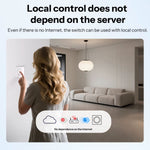 LinkMejor MINIR4M-E Matter Over WiFi Smart Wall Switch Orb-MW1 Fusion Series Voice Control Google Home Alexa Works With Apple Home