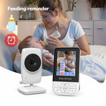 MC628A Wireless Baby Monitor 2.8 Inch Screen Two Way Audio Night Vision Temperature Monitoring 2X Zoom 22H Battery Video Monitoring Pet Baby Surveillance Secure Connection