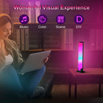 LinkMejor Smart Bluetooth Music LED Desktop RGB Light Bar Atmosphere Light Fantasy Desktop Night Lamp Competitive Game TV Pickup Background Light