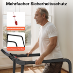 [EU Direct] Bominfit Q23L Elderly Rehabilitation Walking Pad Treadmill with Enhanced Handrail - Top Speed 12km/h, 2.5HP Quiet Motor, LED Display with Heart Rate, Safety for Senior Recovery Fitness