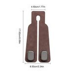 Multi-function Car Seat Back Double Hook Flip Fur Leather Mobile Phone Holder Metal Hook Premium Suede Rear Seat Hanging Dual Hook 20KG Large Load-Bearing Alloy Hook Hanger