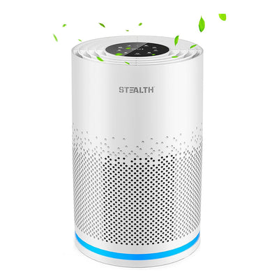 [US Dircte]STEALTH Air Purifier for Home, H13 True HEPA Filter, Covers up to 323 sq.ft, Remove 99.97% of Airborne particles Such as Smoke, Dust, Odors, Pets Hair in Bedroom, Desktop Air Purifiers, JAP230W