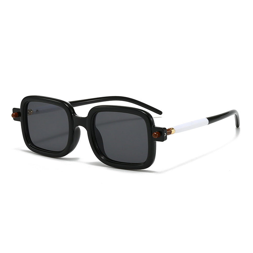 Fashion Retro Square Sunglasses UV400 Protection HD Sun Eyeglass for Outdoor Travel Driving with Case
