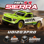 LinkMejor SIERRA 1203PRO 1/12 2.4G 4WD 3S 80km/h Brushless RC Car Off-Road Short Course Desert Truck with Gyro Stabilization LED Light Center Diff Fast High Speed Vehicles Models Toys