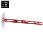 LinkMejor Hooked On Wood MT-2465 PRO Scriber Marking T Square Ruler Aluminum Alloy Hole Positioning Marking Gauge
