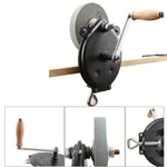 Knife Sharpener Hand-cranking Grinding Machine Sharpener Tool For Kitchen Knife Garden Tool Sharpener 6 Inches DIY Polishing Machine Tool Grinder
