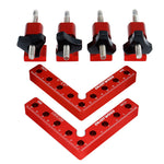 LinkMejor 6PCS Woodworking Upgrade Right Angle Positioning Clamp Precision 90 Degree Clamping Square L-Shaped Auxiliary Fixture Splicing Board Carpenter Square Ruler Woodworking Tool