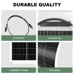 LinkMejor 100W / 200W Solar Panel Kit Flexible Monocrystalline High Efficiency Solar Panel  for Off-Grid RV Camping Power System