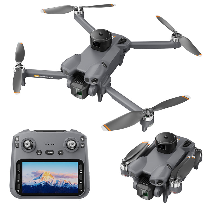 LinkMejor AE51 GPS 5G Repeater FPV with 4.3inch LCD Screen Controller 1080P HD Dual Camera Servo Gimbal 360° Obstacle Avoidance One-Key Airdrop Brushless 248g Foldable RC Drone Quadcopter RTF