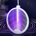 LinkMejor 3 In 1 3000V Cordless Rechargeable Electric Mosquito Bug Zapper Foldable Handheld Mosquito Killing Lamp Fly Trap