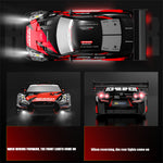 LinkMejor XJ-1996 RTR 1/16 2.4G 4WD Drift RC Car Mini Racing LED Light Remote Control High-Speed Motor On-Road Race Vehicle Model Boys Gifts Toys