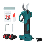 Drillpro Cordless Electric Pruning Shears with Powerful Brushless Motor and SK5 High Carbon Steel Blade for Quick and Efficient Cutting Ideal for Gardening Landscaping and Farming Includes Rechargeable Lithium Batteries