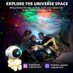 LinkMejor Astronaut Starry Sky Projection Lamp Starry Sky Atmosphere Night Light Astronaut Nebula Projector Lamp