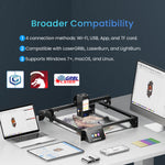 [EU/US/UK Direct] LONGER RAY5 20W Laser Engraver Cutter Newly Upgraded Version 24000mm/min Engraving Speed Fixed Focus 0.08x0.1mm Laser Spot 3.5 inch Color Touchscreen 400x365mm Working AreaSupport AI APP Connection