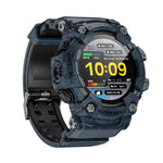 LinkMejor ATTACK GT 1.32inch HD Screen 5ATM&IP68 Waterproof Compass Flashlight SOS Function bluetooth Call Heart Rate Blood Pressure Blood Oxygen Monitor Sleep Monitoring Multi-sport Modes Music Playback Smart Watch