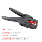 FS-D3A Multifunctional Integrated Wire Stripper 0.5-10mm² Self-Adjusting Tool for Wire Stripping Cutting Electrical Work