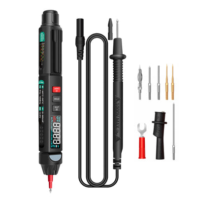 LinkMejor A3007/8 True RMS Digital Multimeter + Voltage Test Pen + Phase Sequences Meter 3 In 1 with LCD Backlight Flashlight NCV Auto-off Multiple Accessories