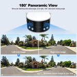 SriHome SH070 4MP Dual Lens WIFI Security Camera 180 degrees Wide Angle Night Vision Two Way Audio IP66 Waterproof Surveillance Camera for Outdoor