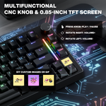 LinkMejor TK75HE V2 Hall Effect Tri-mode Magnetic Keyboard 8K Polling Rate 0.005mm RT Accuracy TOP Structure 75% US / DE ISO Layout DIY Customization Wireless Mechanical Gaming