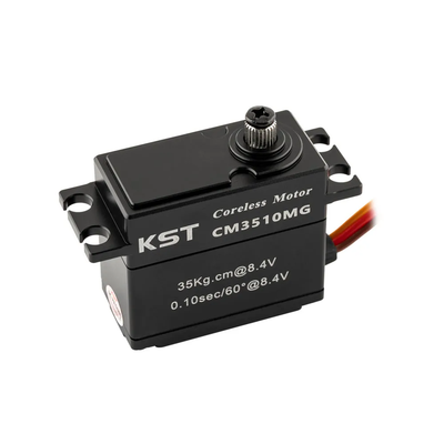 LinkMejor CM3510MG Coreless DC Motor Metal Gear Servos IP65 Waterproof 35Kgf.cm 0.10sec for 1/10 Scale RC Rock Crawler and 1/7th 1/8th Scale RC Monster Truck