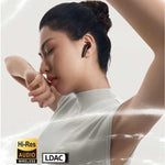 QCY Ailybuds E50 TWS Earbuds Half-in-ear bluetooth V6.0 Earphone -50dB Active Noise Cancelling 6-Mic Call Noise Reduction LCP Liquid Polymer Diaphragm Hi-Res LDAC Audio IPX5 Waterproof Sports Headphones
