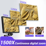 Mustool DM12 10.1'' HDMI Digital Microscope 2000X Coin Microscope with IPS Screen 20MP Soldering Microscope with 8LEDs