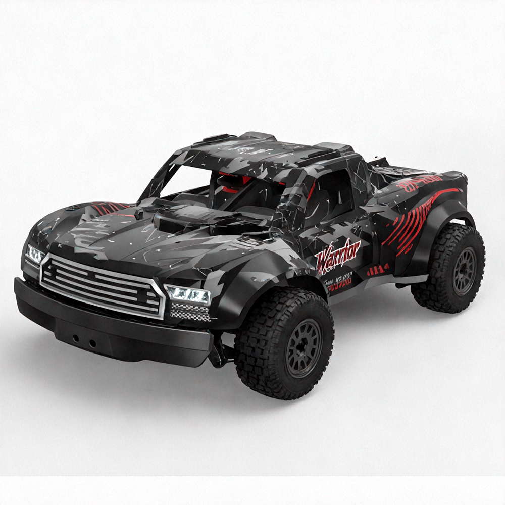LinkMejor HKRC 1205 RTR 1/14 2.4G 4WD 70km/h Brushless RC Car Short Course Off-Road Truck Full Proportional LED Light Metal Gears Drive Shafts High Speed Remote Control Vehicles Model Toys