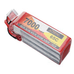 LinkMejor Power 22.2V 7000mAh 65C 6S LiPo Battery T Plug for RC Car