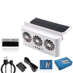 F-817 Solar Powered Car Exhaust Fan 3 Fans 2.5W Window Mount Cooling Vent USB Air Circulation Exhaust Fan