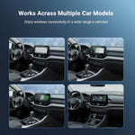 LinkMejor Q1AS 3 in 1 Car Wireless CarPlay/Android Auto/AirPIay Box Bluetooth 5.0 Plug and Play iP Screen Mirroring Wired to Wireless Carplay Adapter