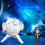 LinkMejor Astronaut Galaxy Projector Lamp 360° Rotating Starry Sky Light with 7 Nebula Effects Remote Control