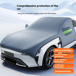 Car Windshield Frost Cover Winter Car Window Snow Anti UV Block Extended Engine Hood Full Car Cover for Four Seasons