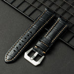 22mm Multi-color Hand-sewn Retro Cow Leather Smart Watch Band Replacement Strap