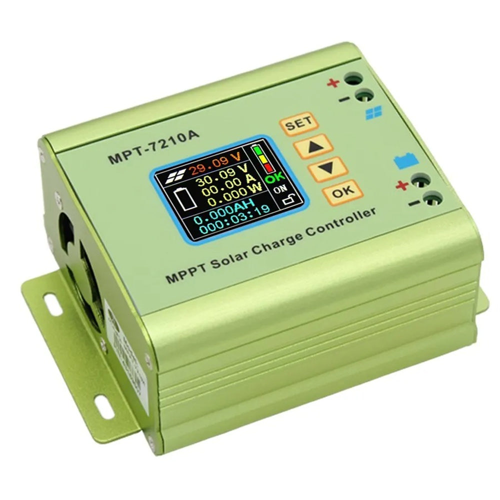 LinkMejor MPT-7210A Solar Battery Charger MPPT Controller Digital Control Boost Voltage Module High Conversion Efficiency Durable ABS Material 12-60V Input 15-90V Output Power Saving Eco-Friendly