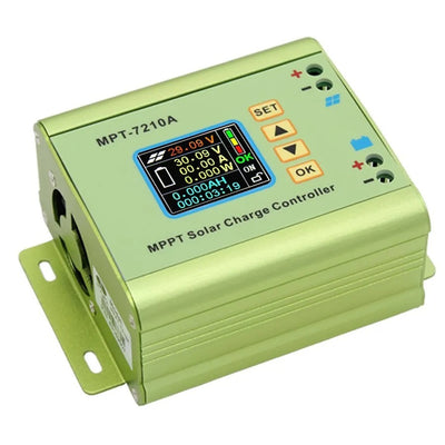 LinkMejor MPT-7210A Solar Battery Charger MPPT Controller Digital Control Boost Voltage Module High Conversion Efficiency Durable ABS Material 12-60V Input 15-90V Output Power Saving Eco-Friendly