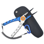LinkMejor Fishing Pliers Line Cutter Split Ring Multi-Purpose Cutter With Coiled Lanyard Buckle Tool For Outdoor Saltwater Freshwater Fishing