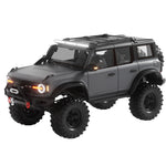 HB Toys R1001-B-R1016-B RTR 1/10 2.4G 4WD Brushless RC Car Rock Crawler Off-Road Climbing Truck Hobbwing ESC with Winch Diffs Lock Two Speed LED Light Straight Axle Metal Beam Full Proportional Remote Control Vehicles Models Toys